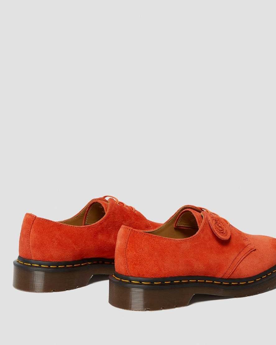 Dr Martens 1461 Made In England Wildleder Oxfords Schuhe Damen Rot | OUT-650894