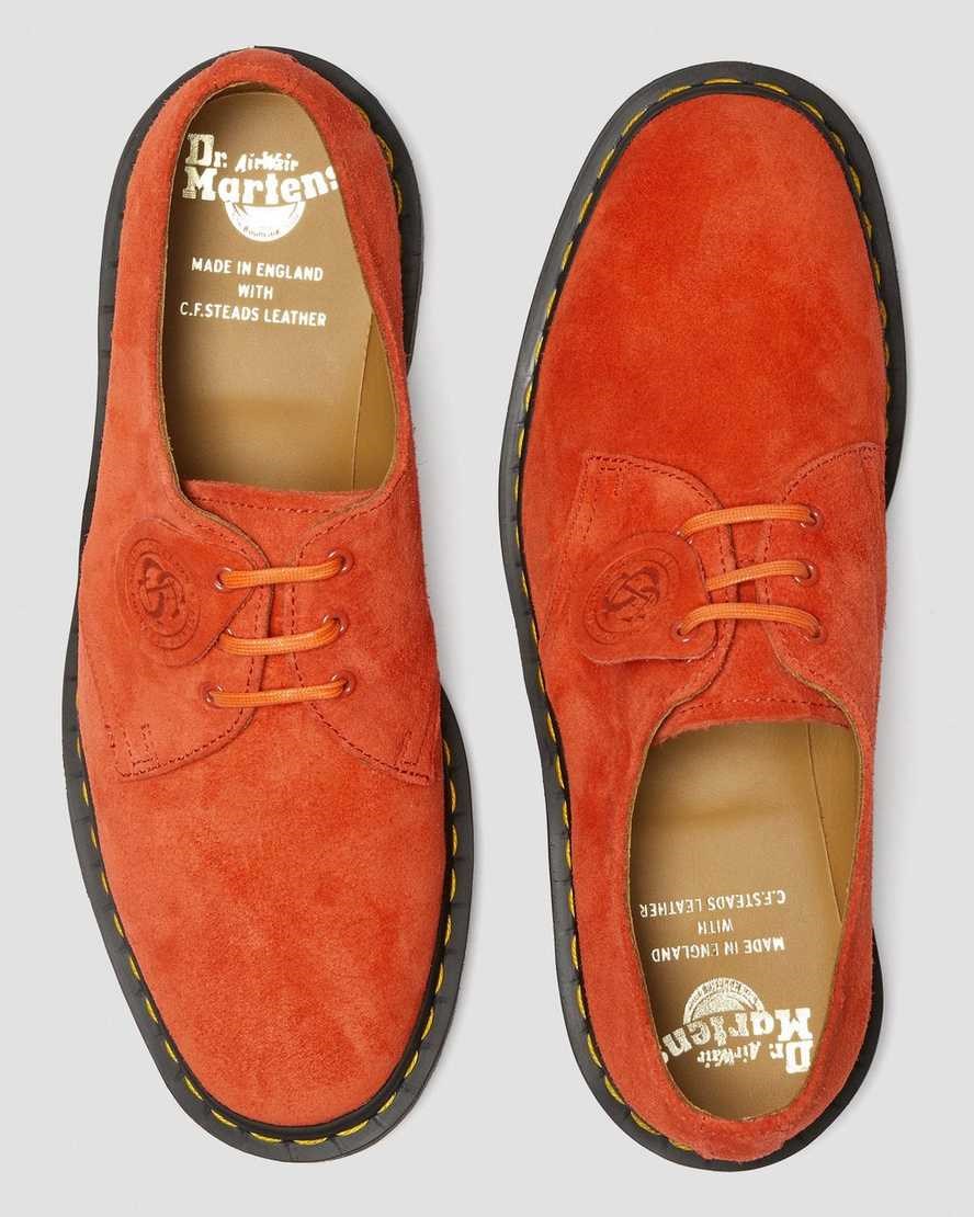 Dr Martens 1461 Made In England Wildleder Oxfords Schuhe Damen Rot | OUT-650894