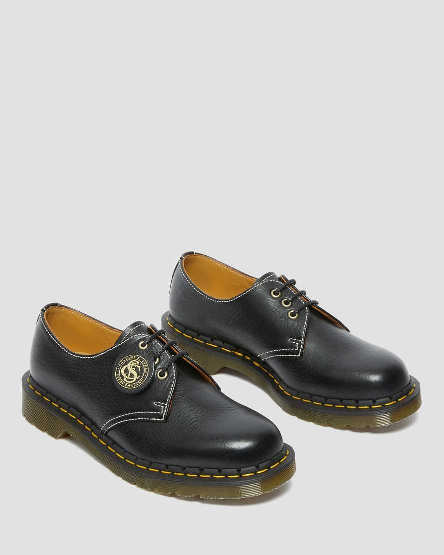 Dr Martens 1461 Made in England Klassische Leder Oxfords Schuhe Herren Schwarz | ARM-159846