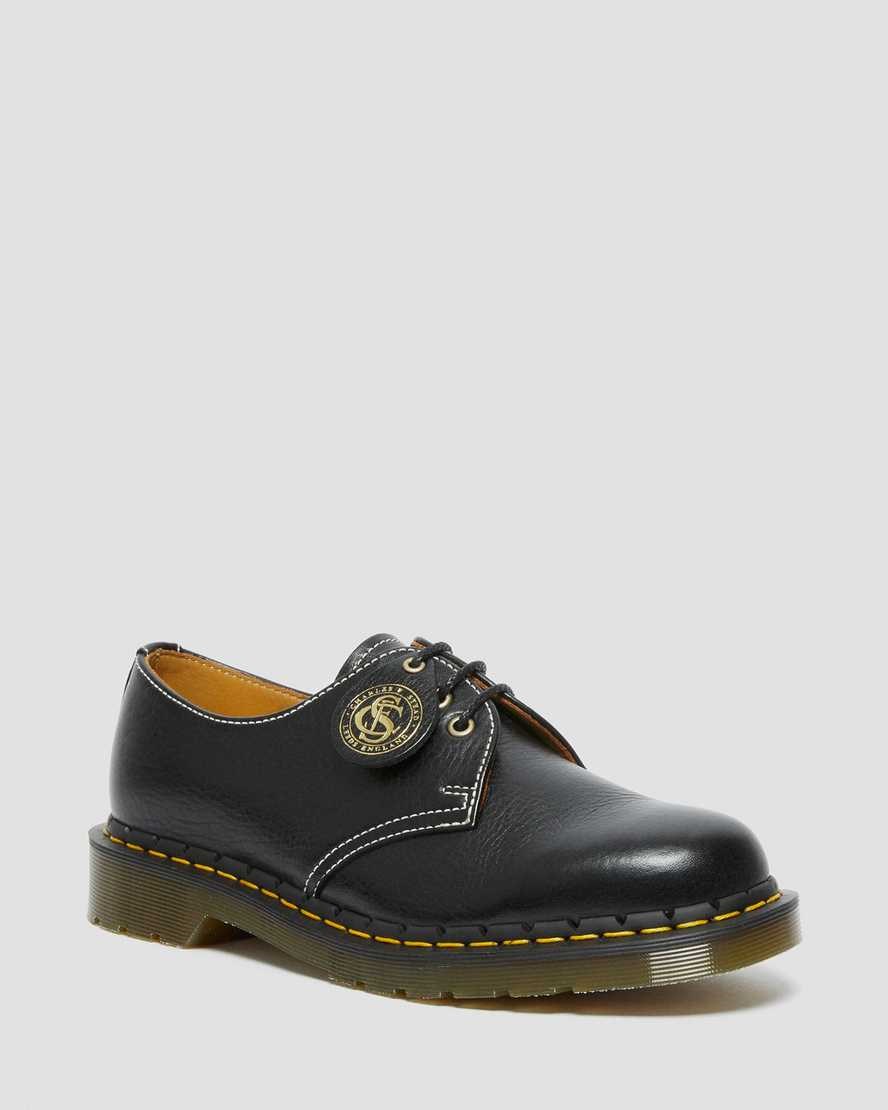 Dr Martens 1461 Made in England Klassische Leder Oxfords Schuhe Herren Schwarz | ARM-159846