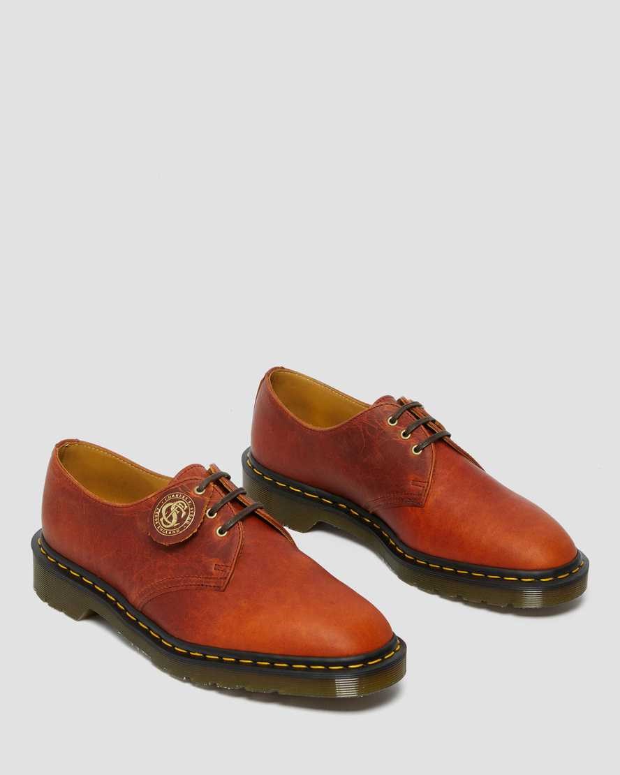 Dr Martens 1461 Made in England Klassische Oil Leder Oxfords Schuhe Herren Braun | BXN-207896