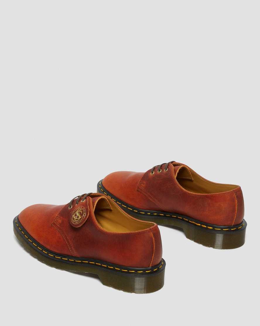 Dr Martens 1461 Made in England Klassische Oil Leder Oxfords Schuhe Herren Braun | BXN-207896