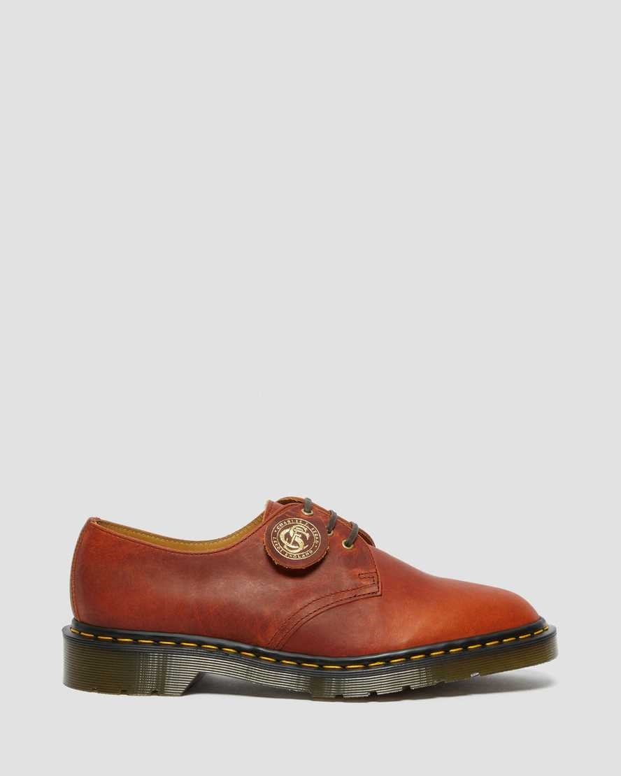 Dr Martens 1461 Made in England Klassische Oil Leder Oxfords Schuhe Damen Braun | DQL-704632