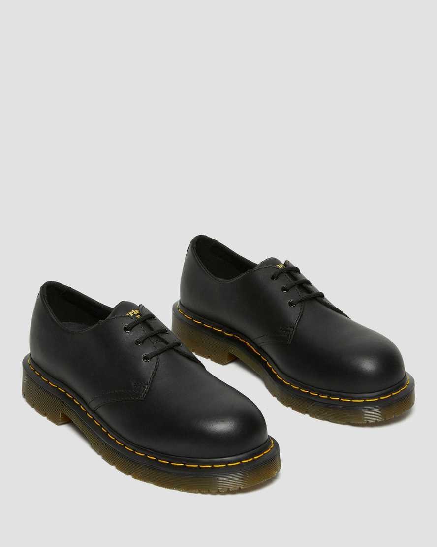 Dr Martens 1461 Slip Resistant Steel Kappe Oxfords Schuhe Herren Schwarz | EQI-485731