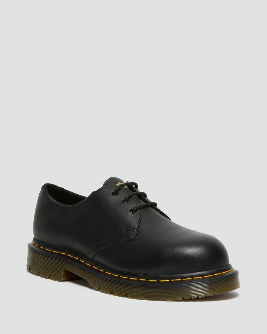 Dr Martens 1461 Slip Resistant Steel Kappe Oxfords Schuhe Herren Schwarz | EQI-485731