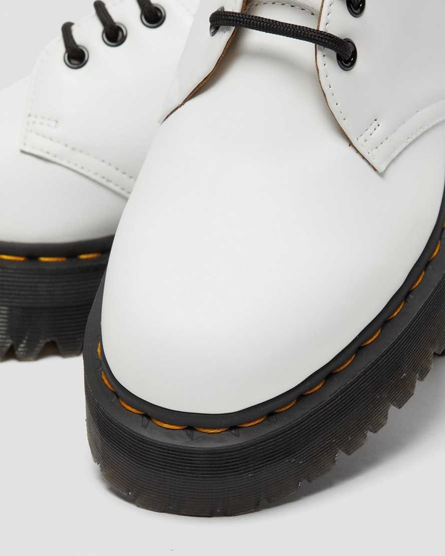 Dr Martens 1461 Smooth Leder Plateauschuhe Damen Weiß | MOB-487096