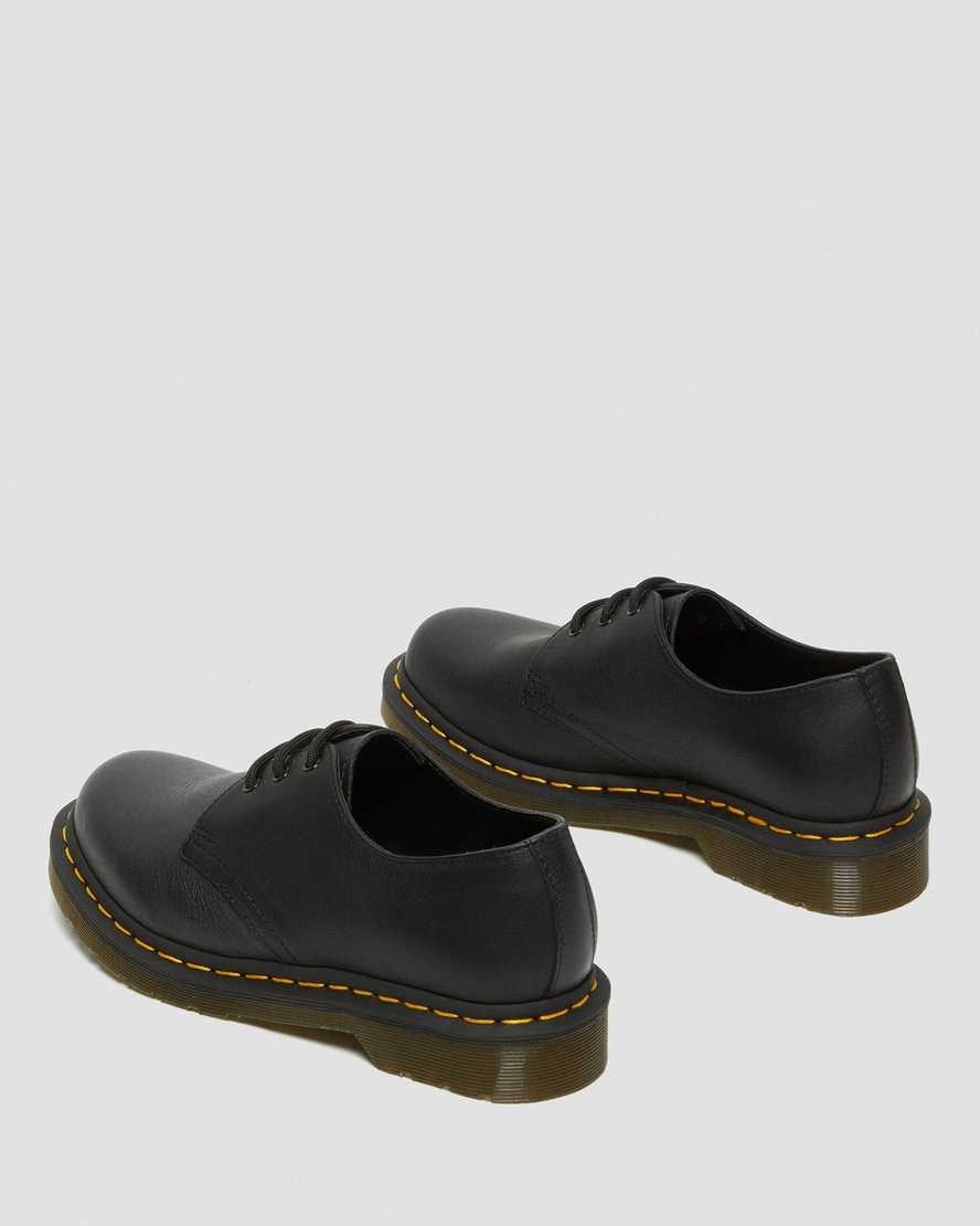 Dr Martens 1461 Virginia Leder Oxfords Schuhe Damen Schwarz | QGL-271564