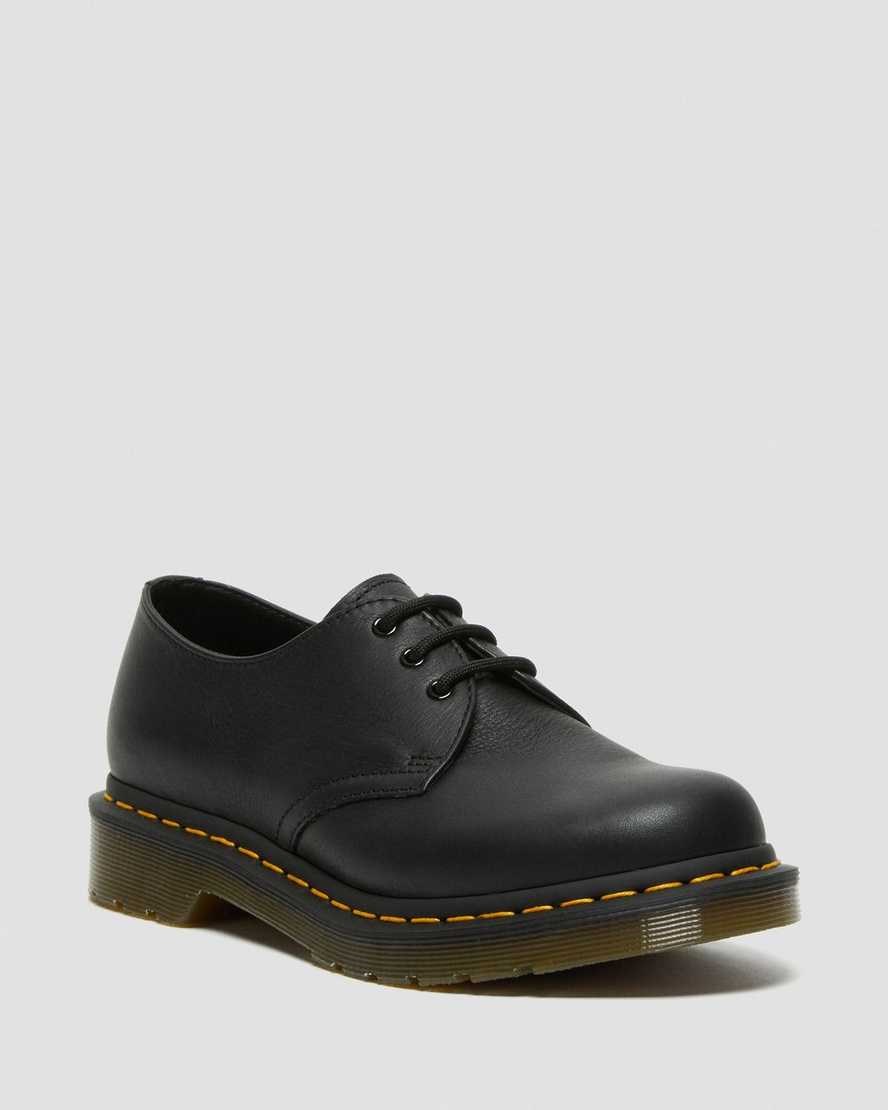 Dr Martens 1461 Virginia Leder Oxfords Schuhe Damen Schwarz | QGL-271564