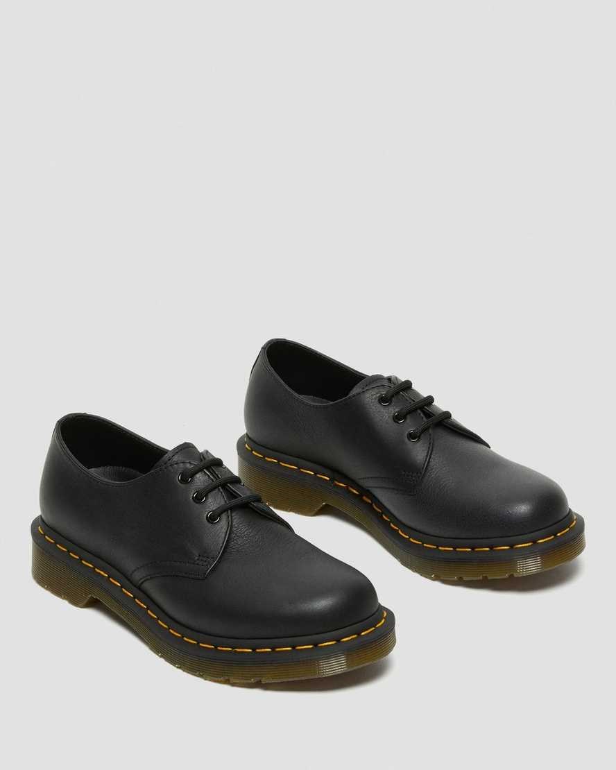 Dr Martens 1461 Virginia Leder Oxfords Schuhe Damen Schwarz | QGL-271564