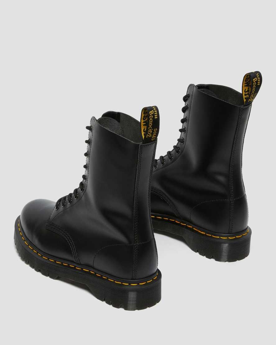 Dr Martens 1490 Bex Smooth Leder Schnürstiefel Damen Schwarz | YOT-905634