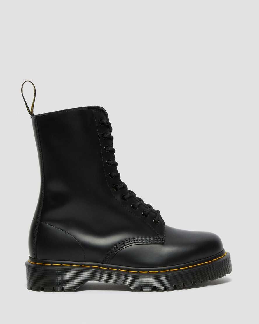 Dr Martens 1490 Bex Smooth Leder Schnürstiefel Damen Schwarz | YOT-905634