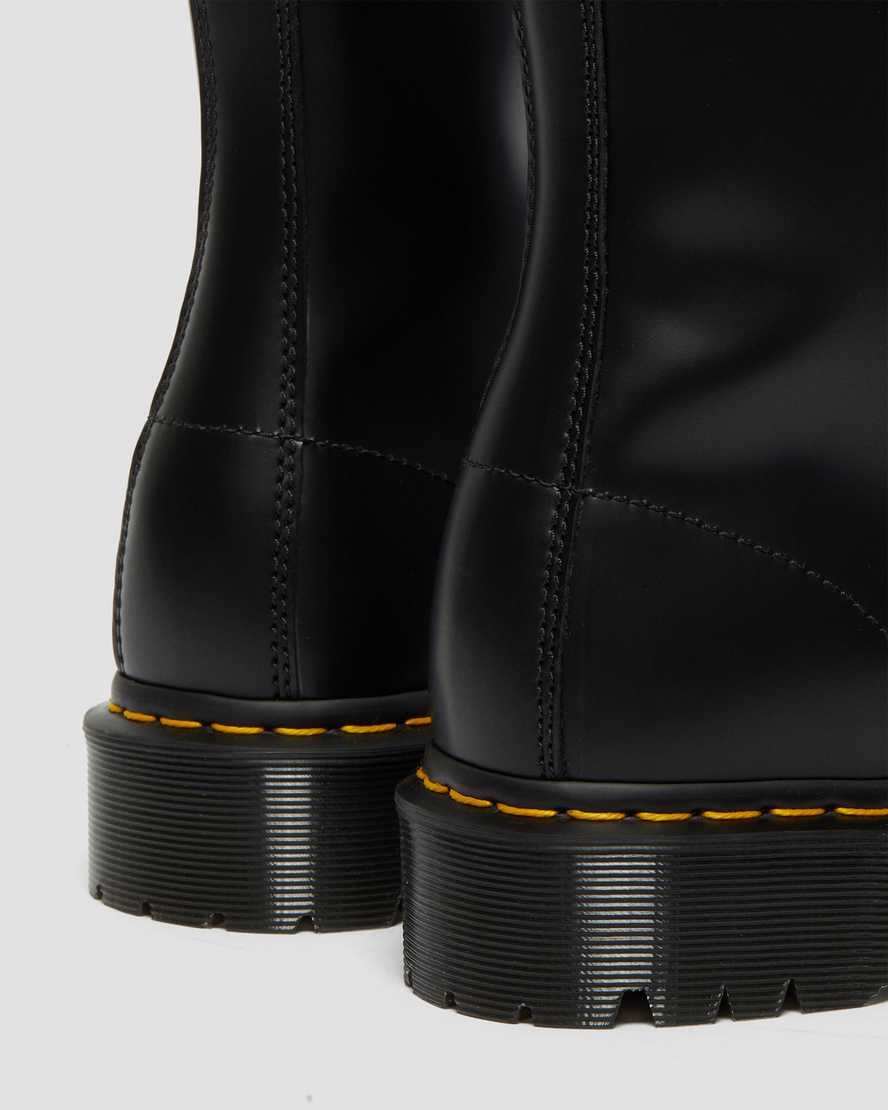 Dr Martens 1490 Bex Smooth Leder Schnürstiefel Damen Schwarz | YOT-905634