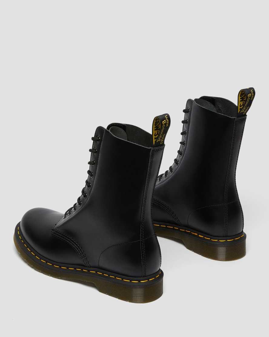 Dr Martens 1490 Smooth Leder Schnürstiefel Damen Schwarz | PAC-538240