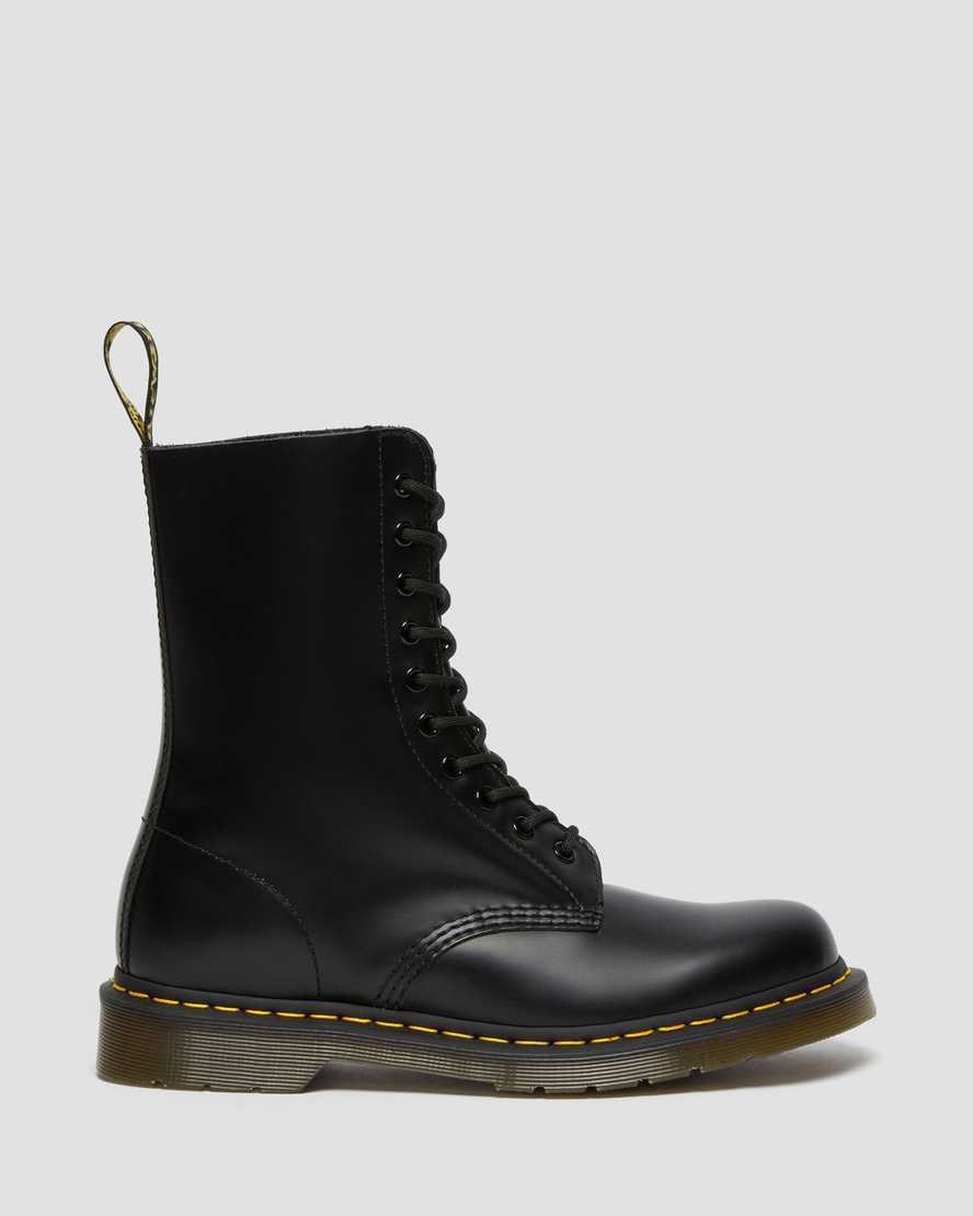 Dr Martens 1490 Smooth Leder Schnürstiefel Damen Schwarz | PAC-538240