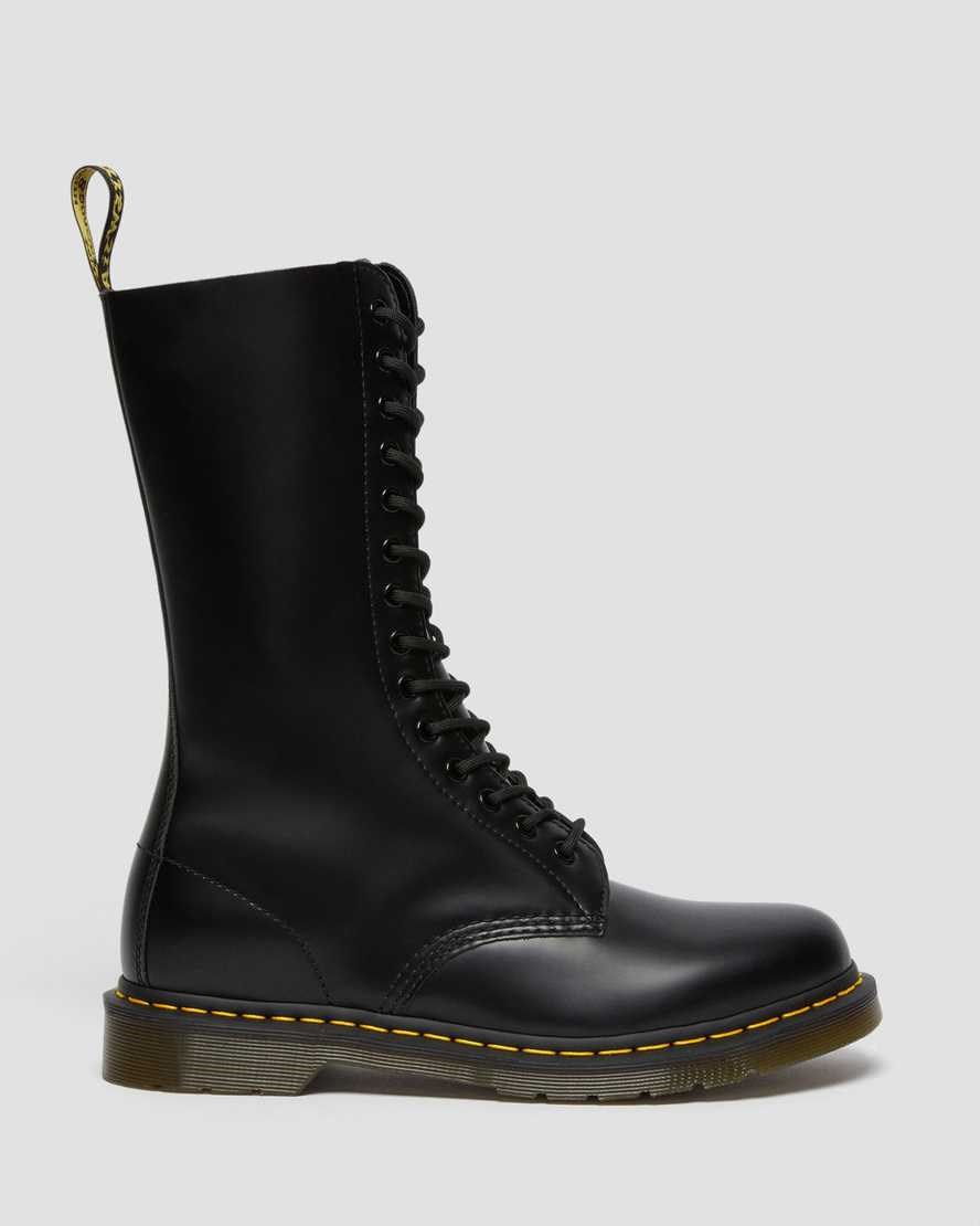 Dr Martens 1914 Smooth Leder Schnürstiefel Damen Schwarz | LZV-750143