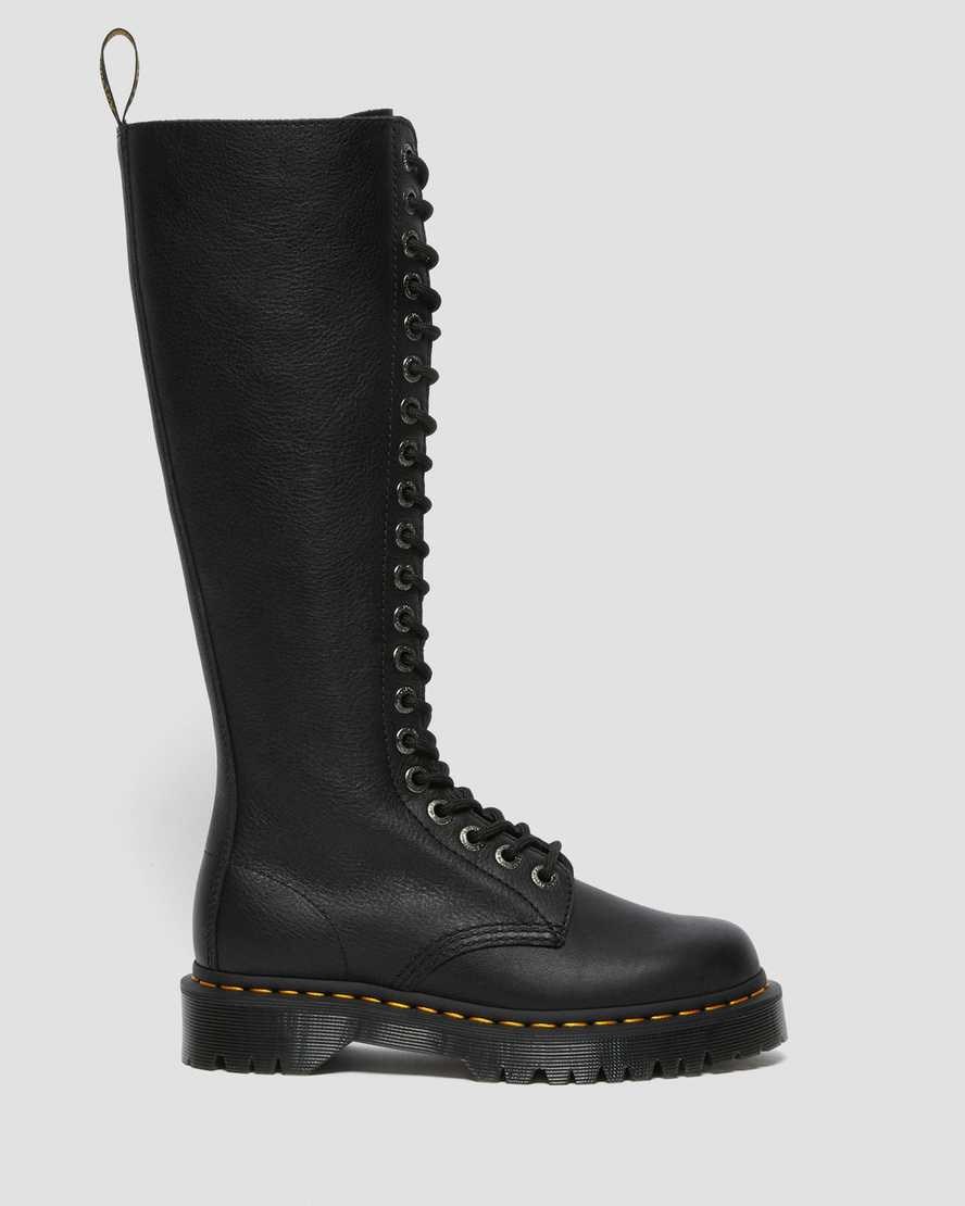 Dr Martens 1B60 Bex Pisa Leder Zip Up Stiefel Damen Schwarz | HCR-286309