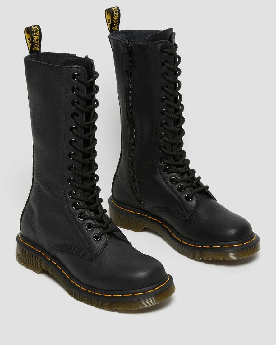 Dr Martens 1B99 Virginia Leder Schnürstiefel Damen Schwarz | GIO-134295