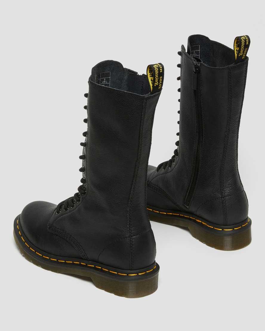 Dr Martens 1B99 Virginia Leder Schnürstiefel Damen Schwarz | GIO-134295