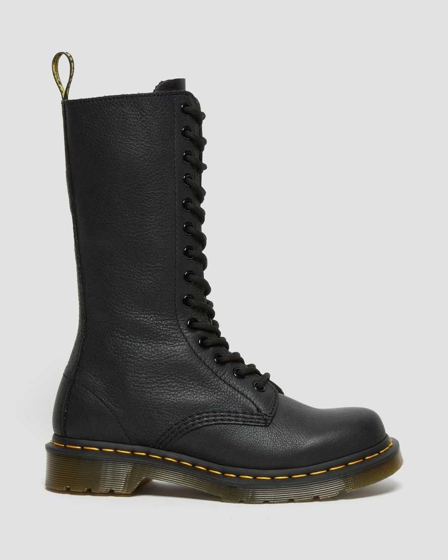 Dr Martens 1B99 Virginia Leder Schnürstiefel Damen Schwarz | GIO-134295