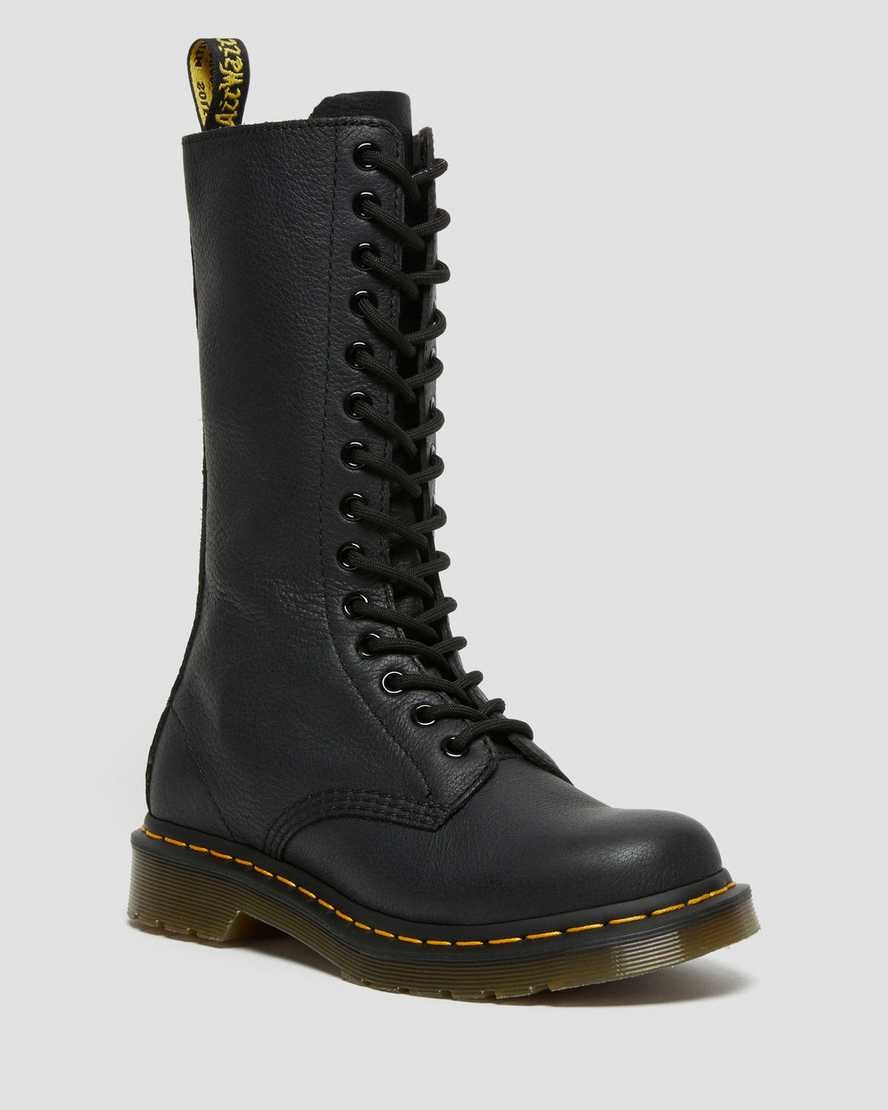 Dr Martens 1B99 Virginia Leder Schnürstiefel Damen Schwarz | GIO-134295