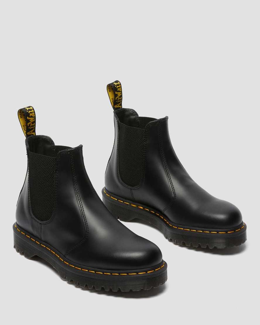 Dr Martens 2976 Bex Smooth Leder Chelsea Stiefel Herren Schwarz | LXB-703648