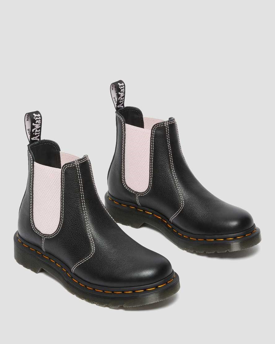 Dr Martens 2976 Contrast Leder Chelsea Stiefel Damen Schwarz | OIT-058147