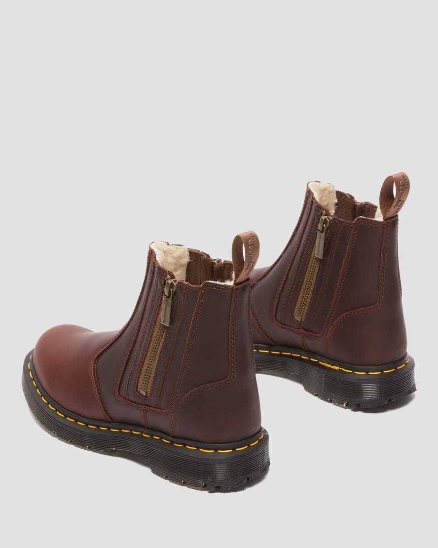 Dr Martens 2976 DM's Wintergrip Zip Stiefeletten Damen Braun | BWN-578326