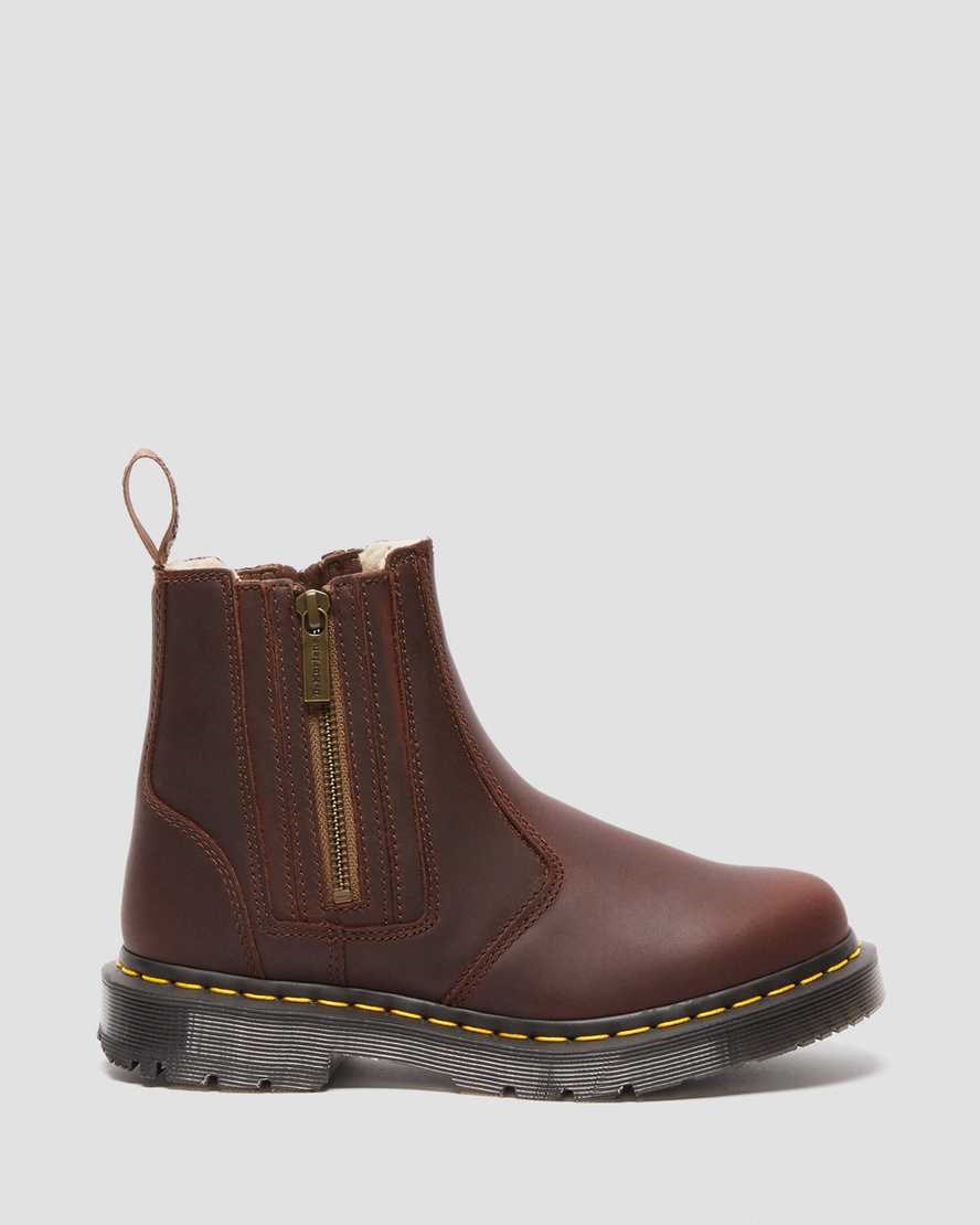 Dr Martens 2976 DM's Wintergrip Zip Stiefeletten Damen Braun | BWN-578326