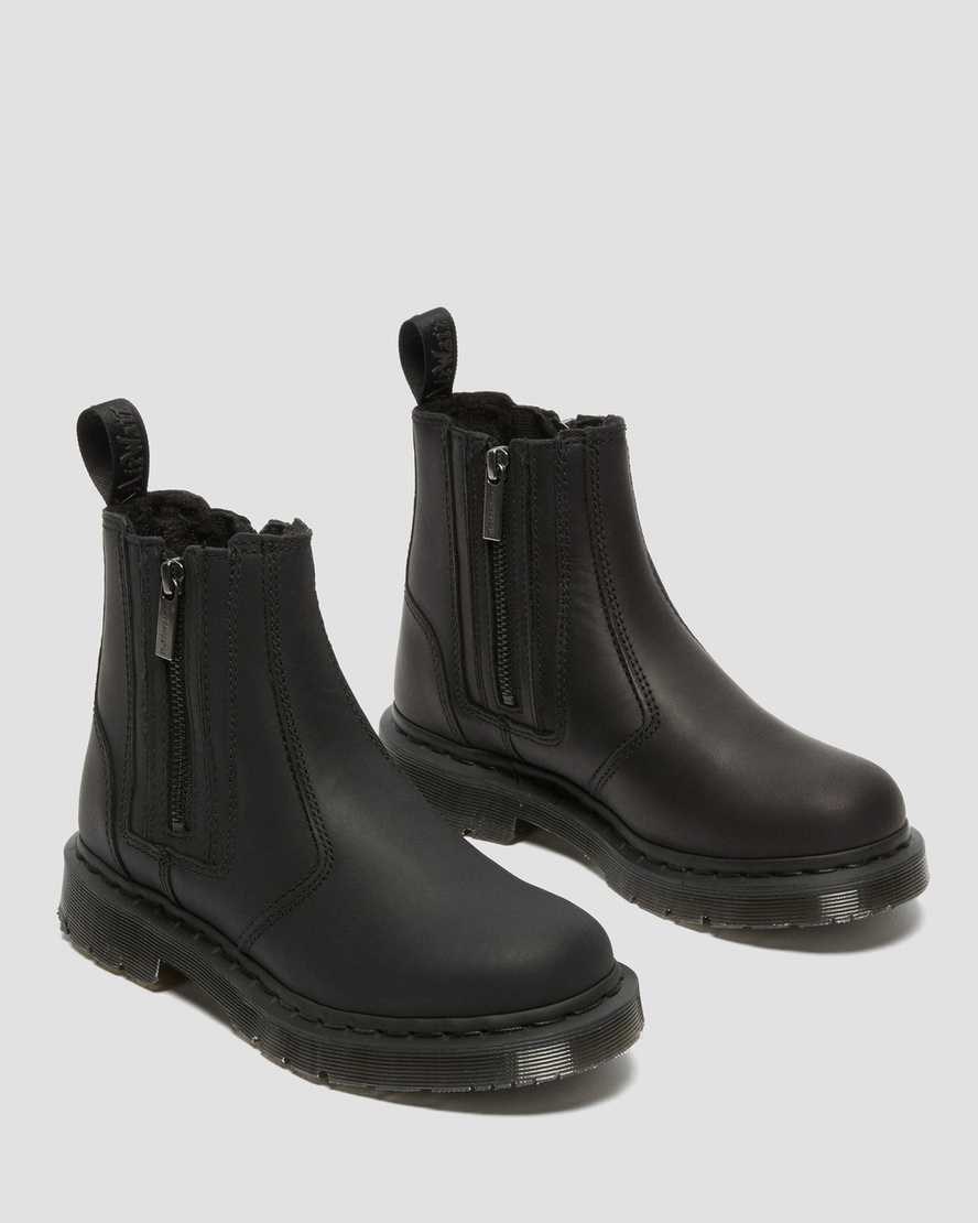 Dr Martens 2976 DM's Wintergrip Zip Stiefeletten Damen Schwarz | DIU-195043