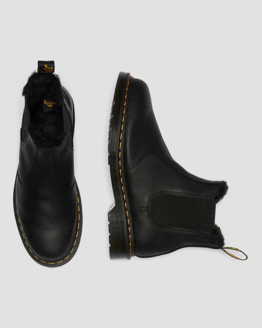 Dr Martens 2976 Faux Fur Gefütterte Chelsea Stiefel Herren Schwarz | DNO-873529