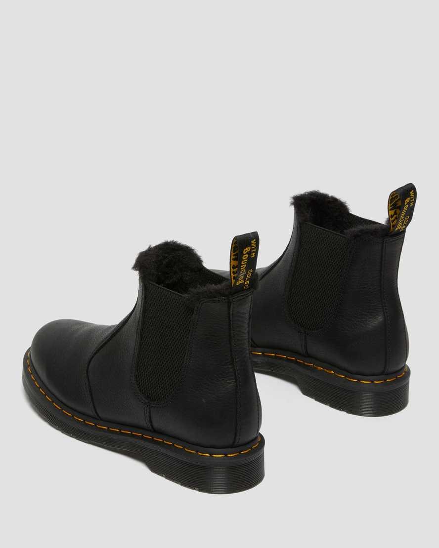 Dr Martens 2976 Faux Fur Gefütterte Chelsea Stiefel Herren Schwarz | DNO-873529