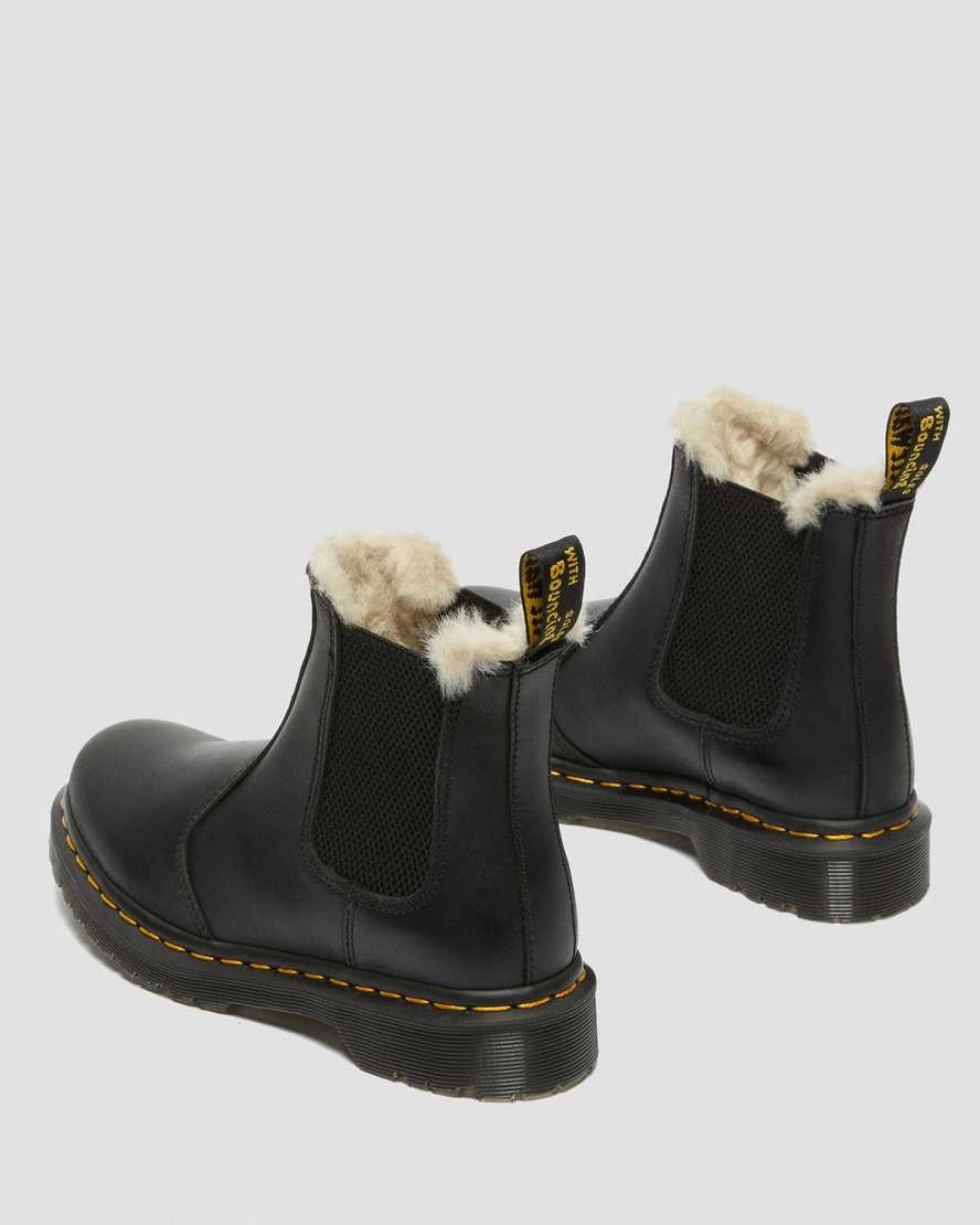 Dr Martens 2976 Faux Fur Gefütterte Stiefeletten Damen Schwarz | WCL-159063