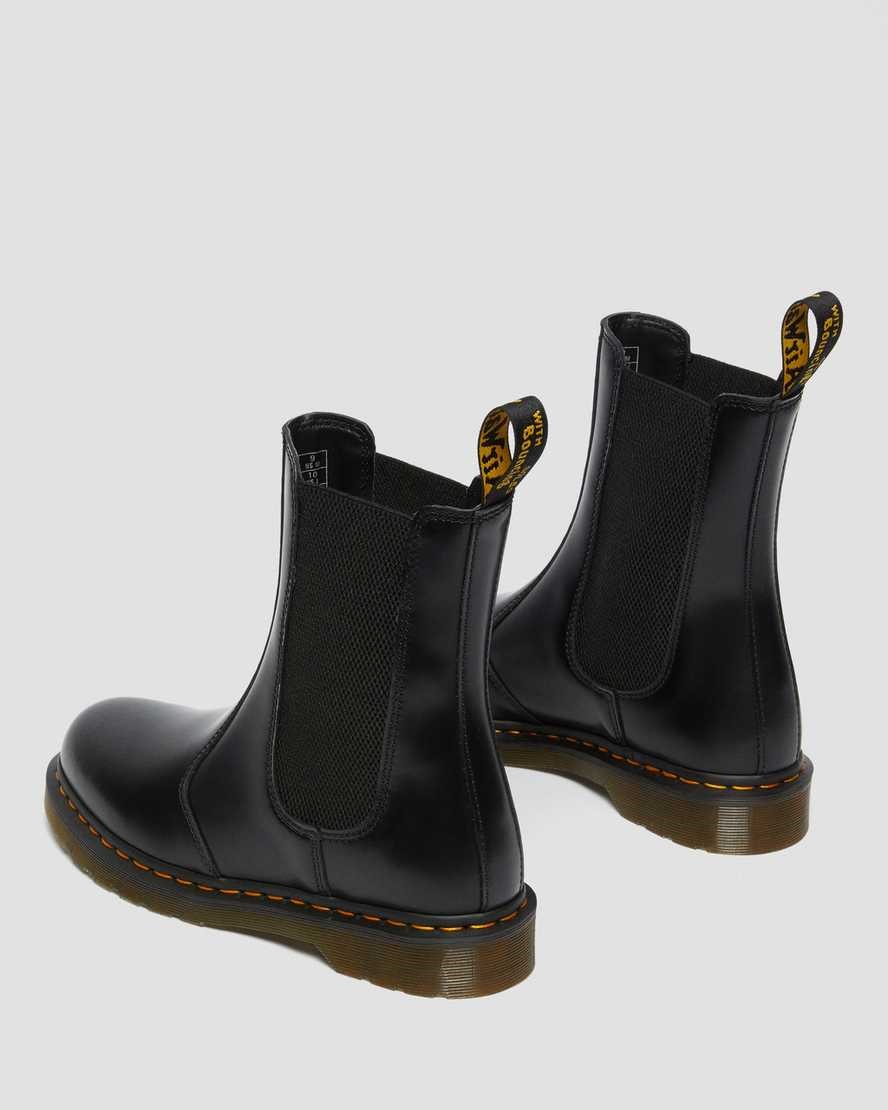 Dr Martens 2976 Hi Smooth Leder Chelsea Stiefel Damen Schwarz | LAK-394678