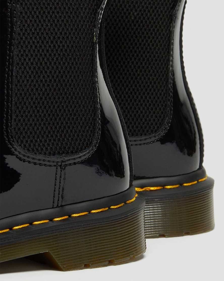Dr Martens 2976 Lack Leder Patent Boots Damen Schwarz | AHY-423698