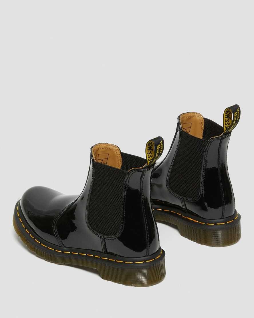 Dr Martens 2976 Lack Leder Stiefeletten Damen Schwarz | SED-023957