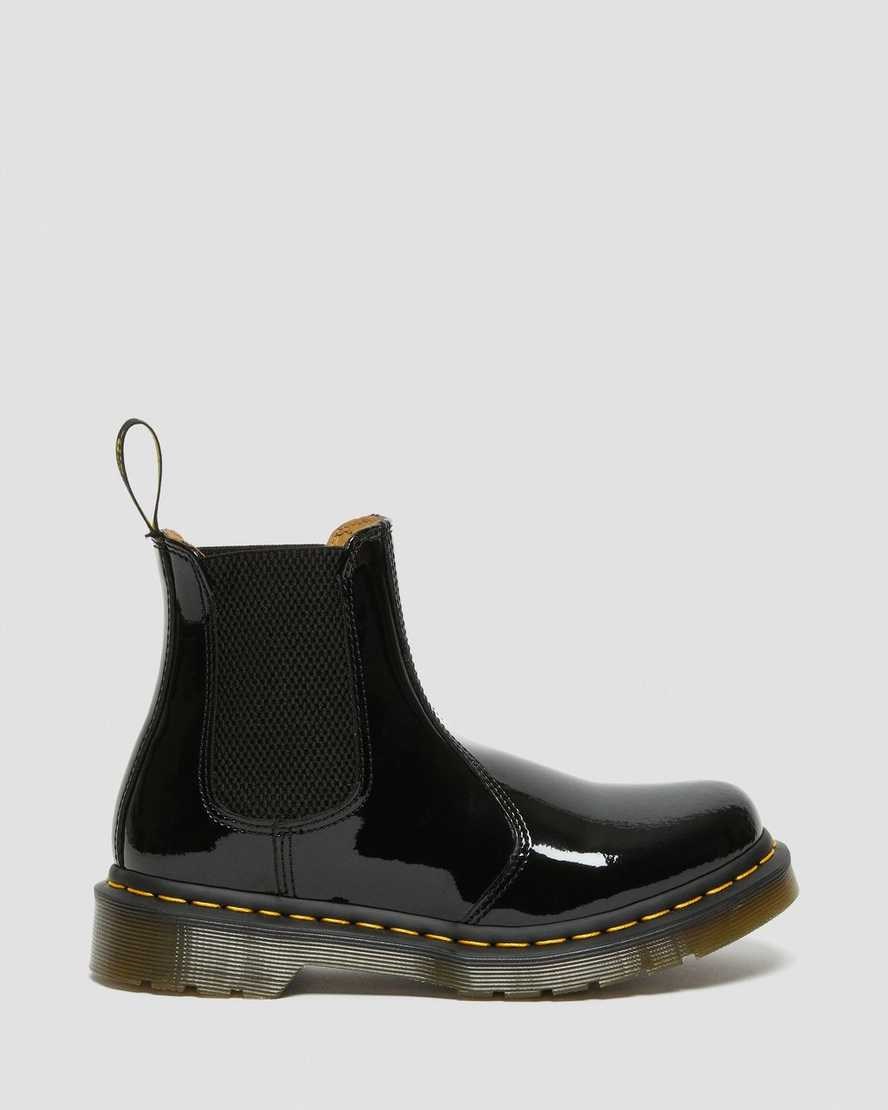 Dr Martens 2976 Lack Leder Stiefeletten Damen Schwarz | SED-023957