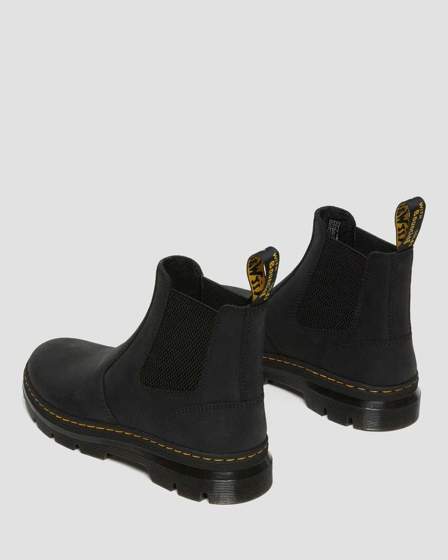 Dr Martens 2976 Leder Lässige Chelsea Stiefel Herren Schwarz | OFI-109682