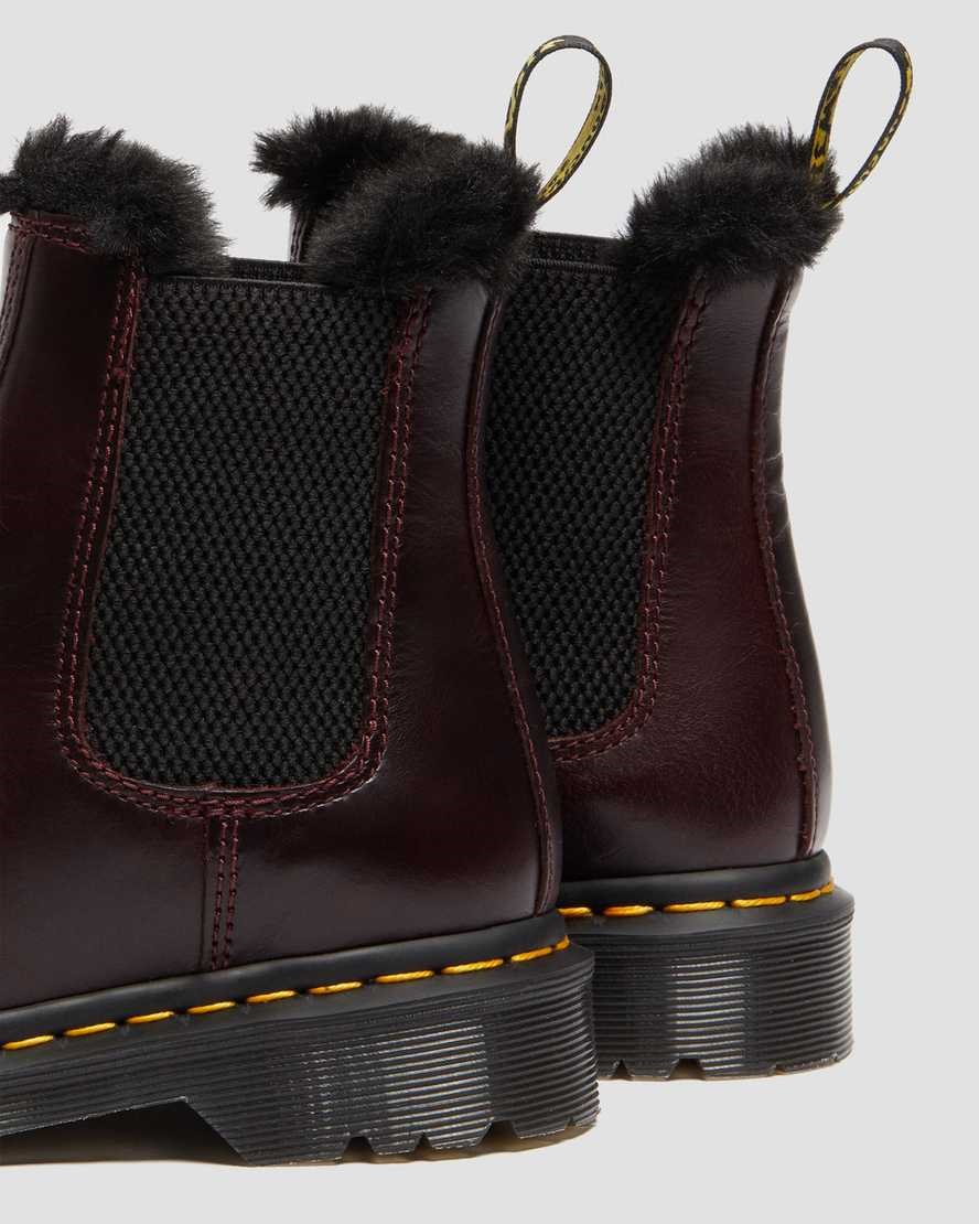 Dr Martens 2976 Leonore Faux Fur Gefütterte Stiefeletten Damen Oxblood | BOX-027685