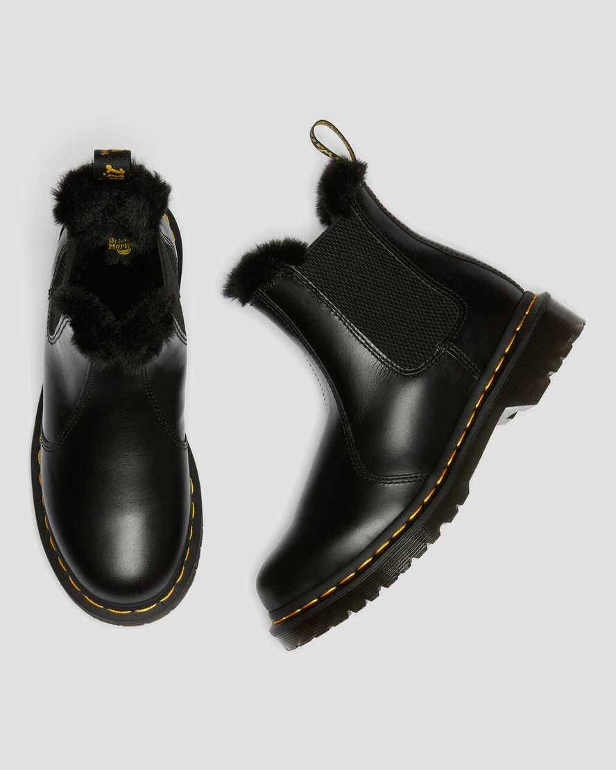 Dr Martens 2976 Leonore Faux Fur Gefütterte Stiefeletten Damen Dunkelgrau | MTU-136872