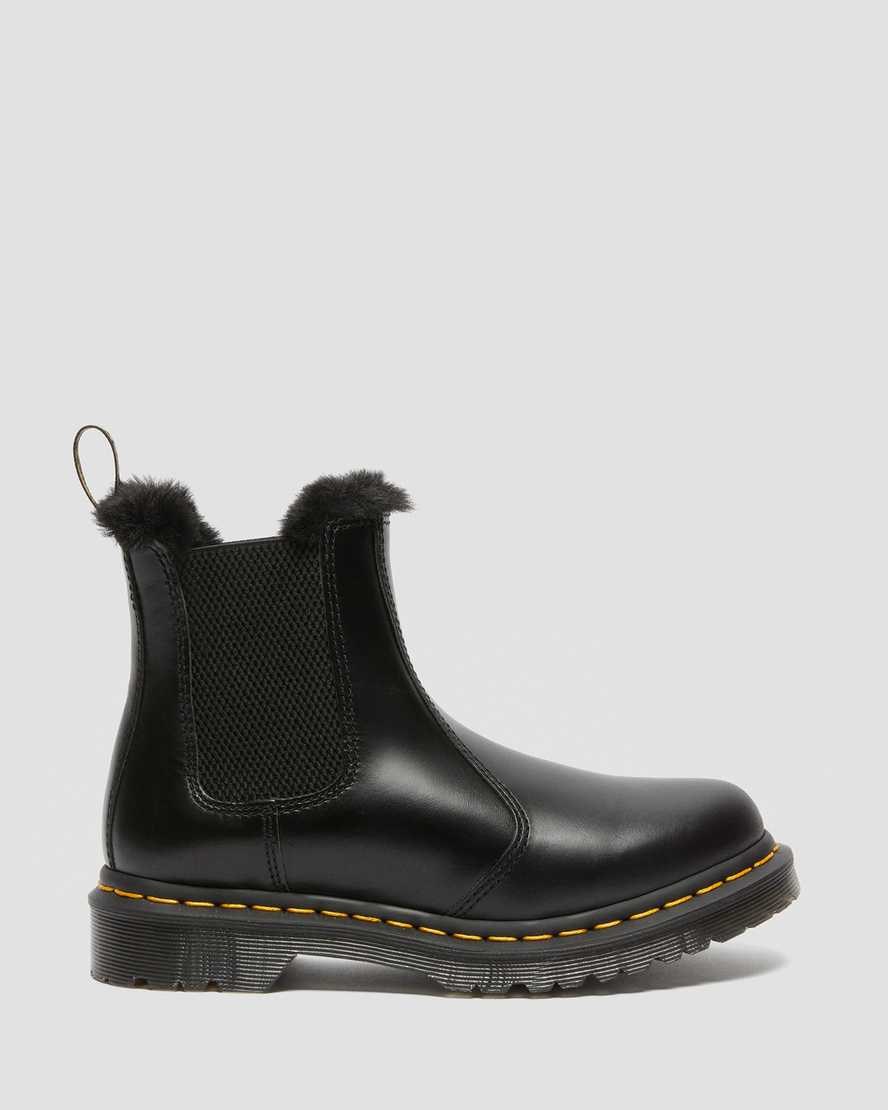 Dr Martens 2976 Leonore Faux Fur Gefütterte Stiefeletten Damen Dunkelgrau | MTU-136872