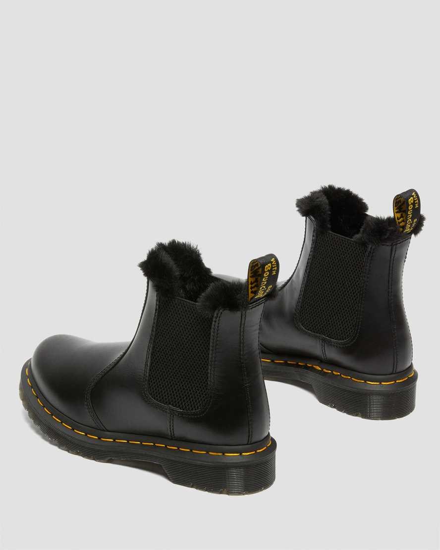 Dr Martens 2976 Leonore Faux Fur Gefütterte Stiefeletten Damen Dunkelgrau | MTU-136872