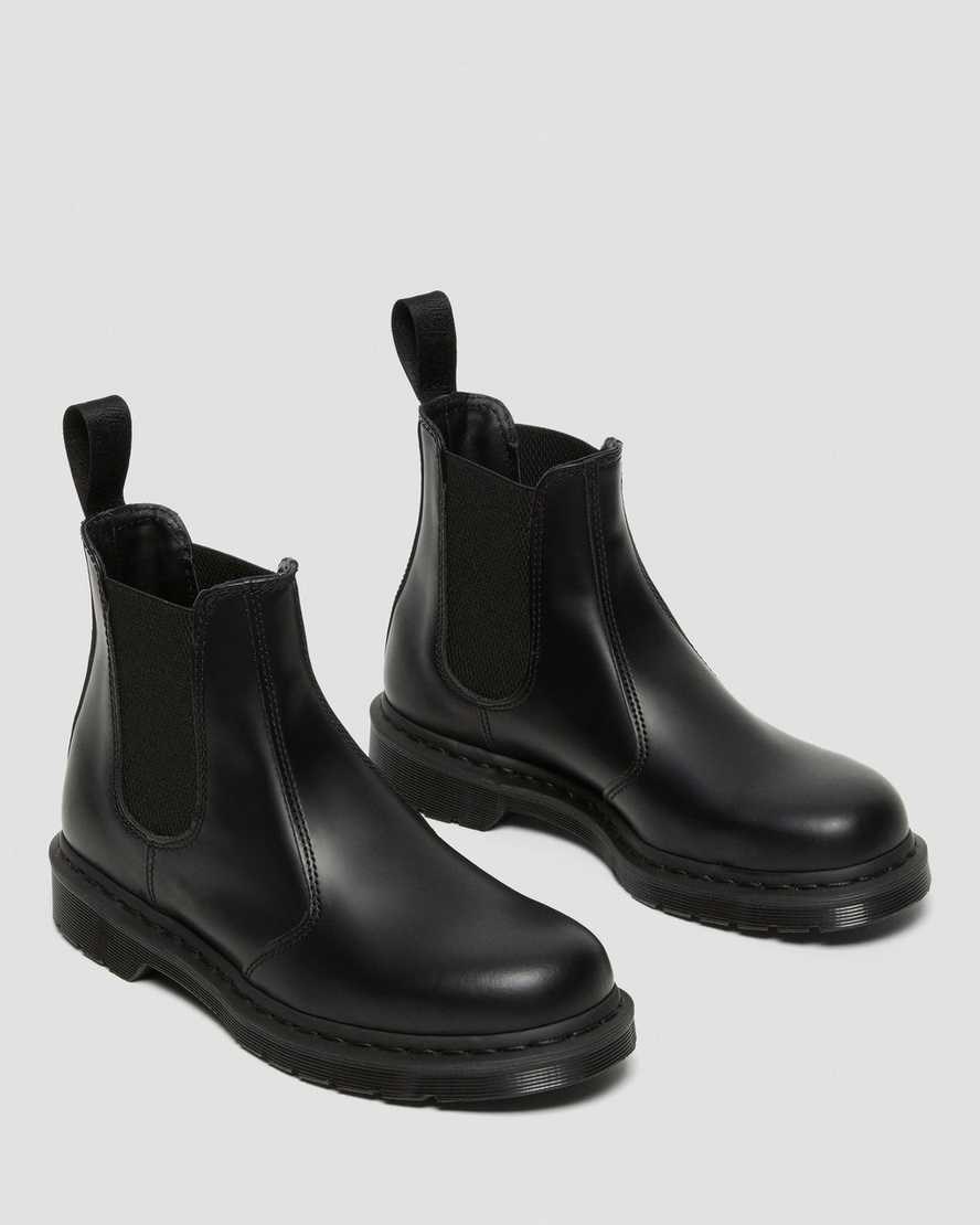 Dr Martens 2976 Mono Smooth Leder Chelsea Stiefel Herren Schwarz | DZV-654370