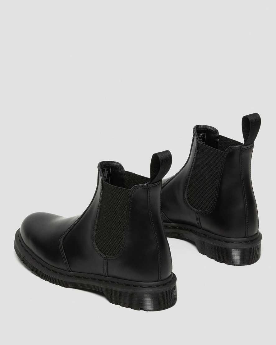 Dr Martens 2976 Mono Smooth Leder Chelsea Stiefel Herren Schwarz | DZV-654370