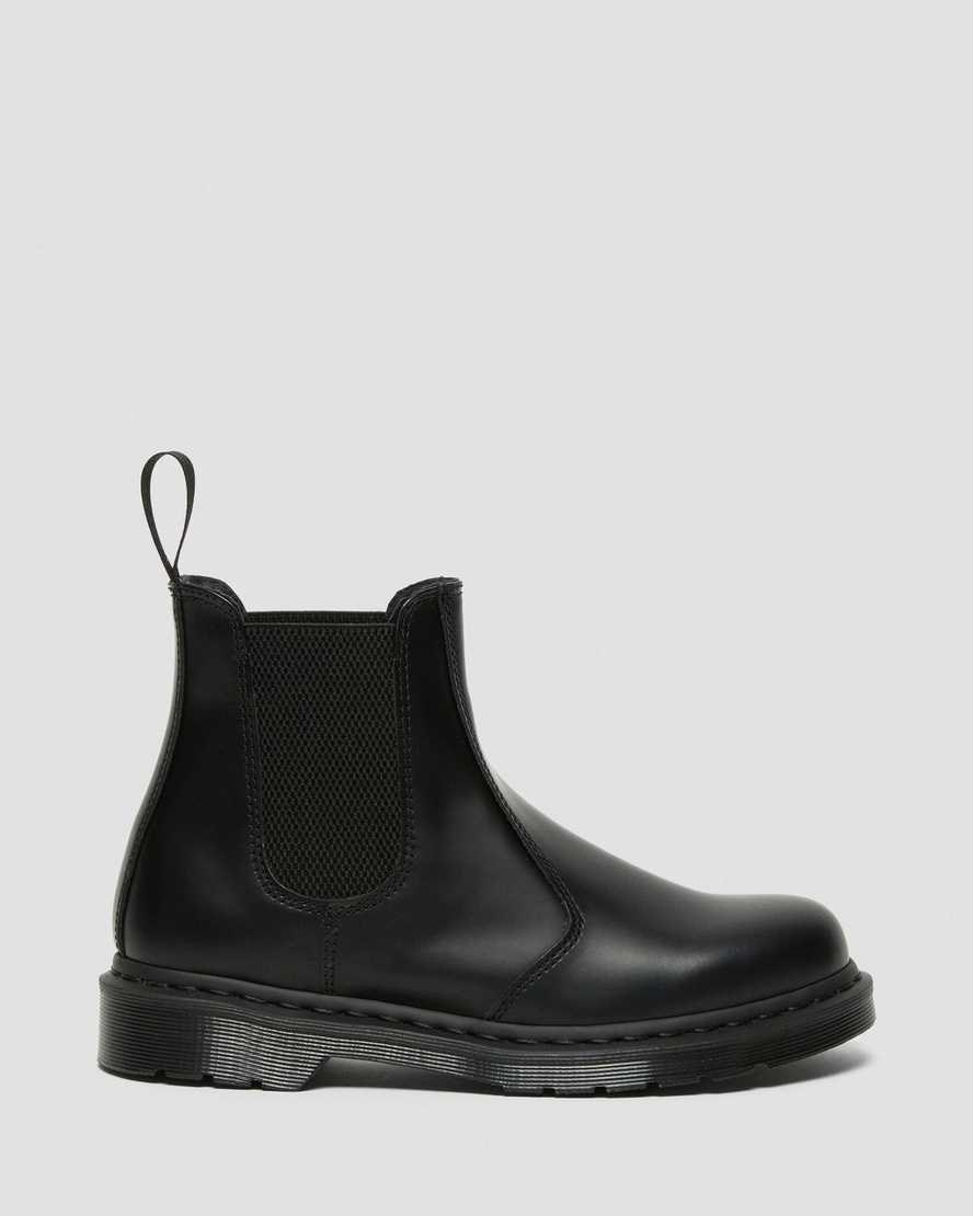 Dr Martens 2976 Mono Smooth Leder Chelsea Stiefel Herren Schwarz | DZV-654370