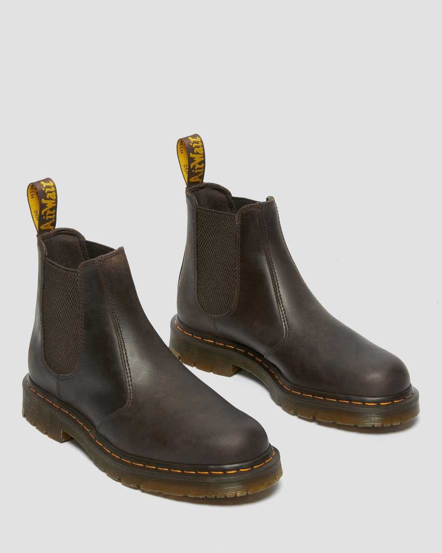 Dr Martens 2976 Slip Resistant Leder Chelsea Stiefel Damen Dunkelbraun | FYP-630847