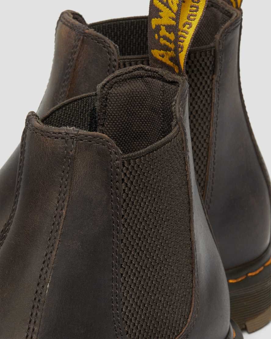 Dr Martens 2976 Slip Resistant Leder Chelsea Stiefel Herren Dunkelbraun | QEI-014329