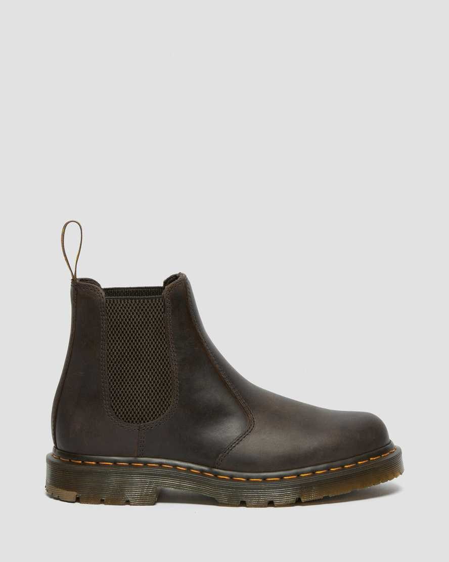 Dr Martens 2976 Slip Resistant Leder Chelsea Stiefel Herren Dunkelbraun | QEI-014329