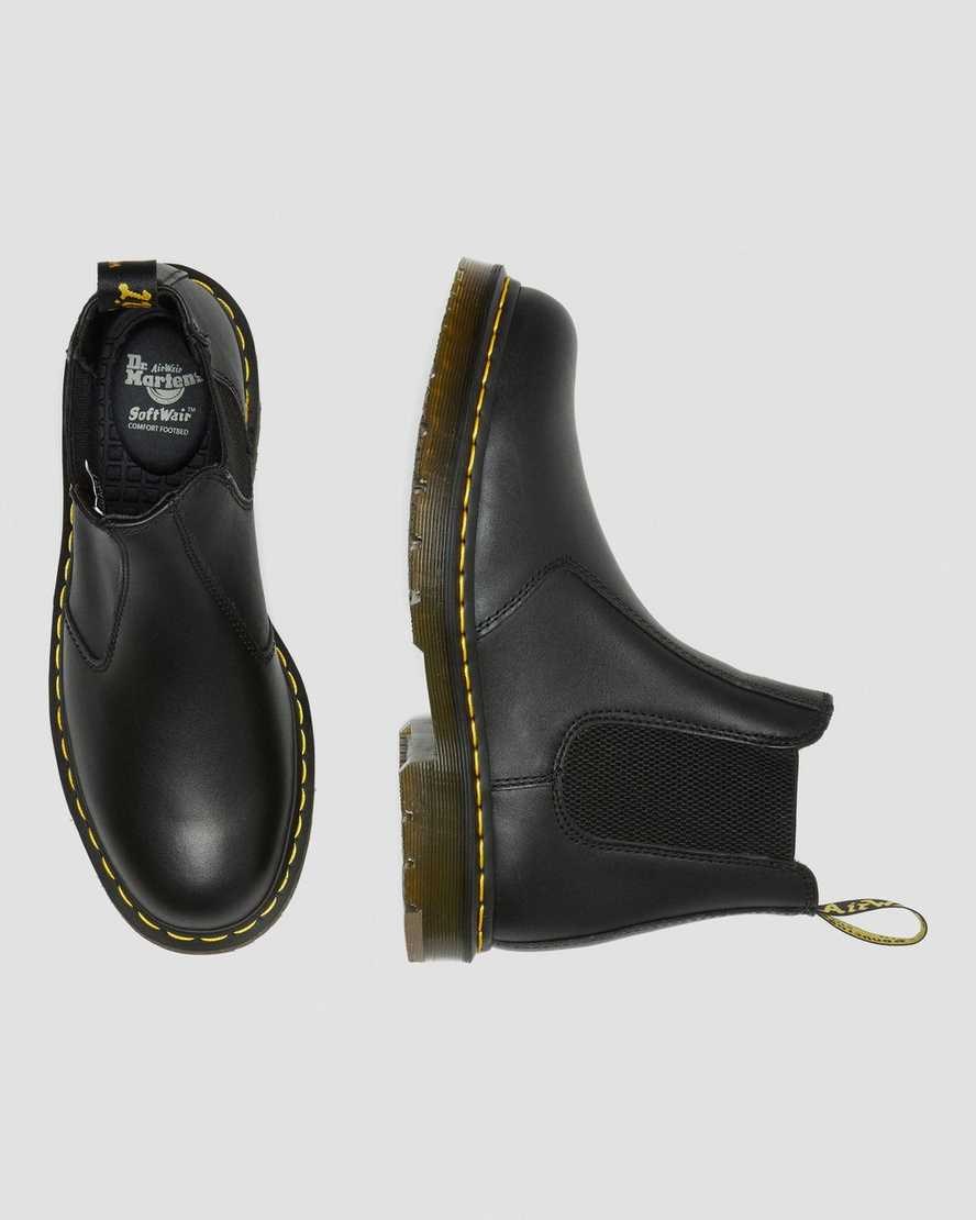 Dr Martens 2976 Slip Resistant Leder Stiefeletten Herren Schwarz | JXT-092831