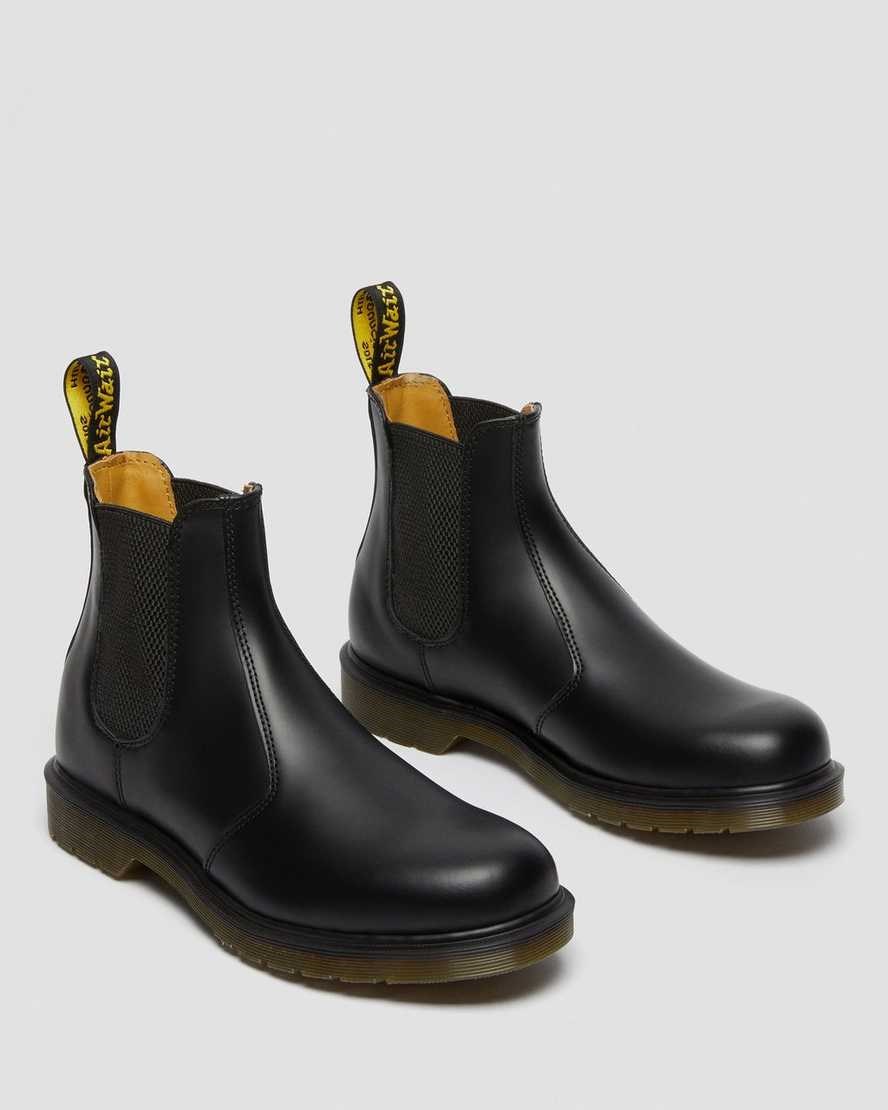 Dr Martens 2976 Smooth Leder Chelsea Stiefel Damen Schwarz | HLF-408572