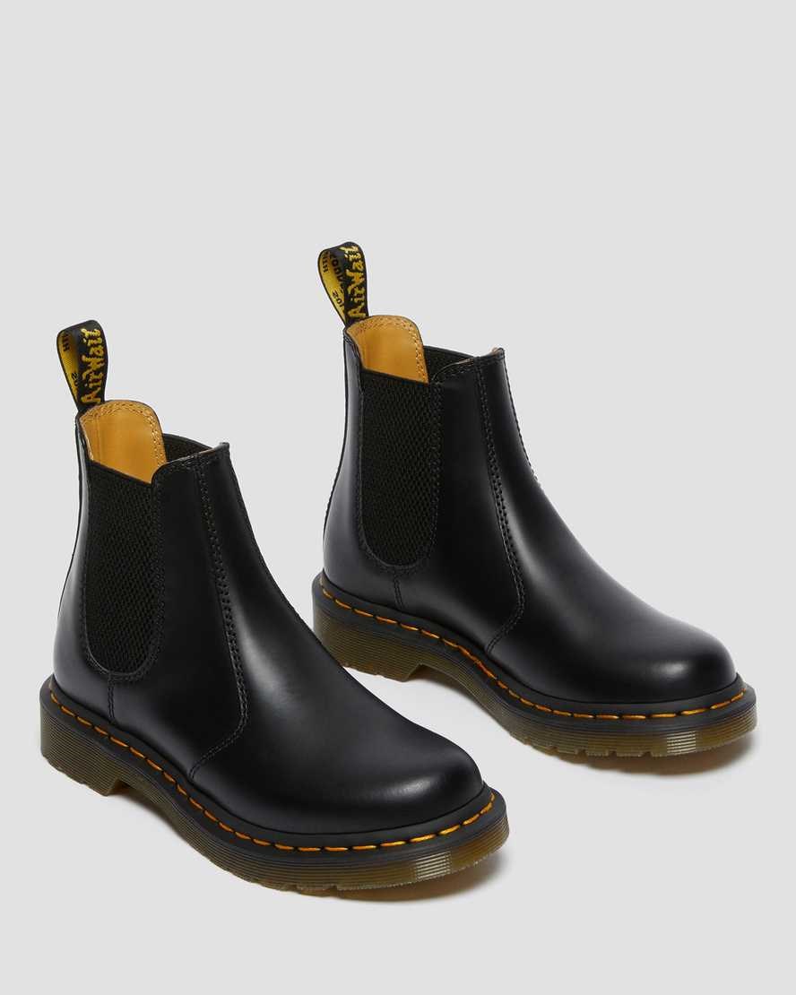 Dr Martens 2976 Smooth Leder Chelsea Stiefel Damen Schwarz | WDR-509641